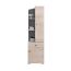 Jugendzimmer - Kleiderschrank schmal, Farbe: Eiche / Grau - Abmessungen: 160 x 45 x 40 cm (H x B x T) Abbildung