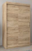 Schiebetürenschrank / Kleiderschrank Bisaurin 2A, Farbe: Eiche Sonoma - Abmessungen: 200 x 120 x 62 cm ( H x B x T)