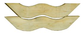 Eckelement oben | 8-teiliges SET | für Pavillon Vitalba | Fichte / Kiefer | Kesseldruckimprägniert | Länge: 69 cm