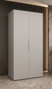 Drehtürenschrank mit 1 Meter breite Korab 10, Farbe: Kaschmir, zwei Türen, Soft-Close-Funktion, ein Fach, Griffe: Kaschmir, eine Kleiderstange, Kleiderschrank