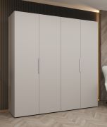 Drehtürenschrank mit 2 Meter breite Korab 32, Farbe: Kaschmir, vier Türen, Soft-Close-Funktion, zwei Fächer, Griffe: Kaschmir, zwei Kleiderstangen, Kleiderschrank