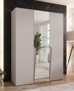 Drehtürenschrank / Kleiderschrank | Farbe: Kaschmir | 1 Spiegeltür | Griffe: Kaschmir | 2 Fächer | Soft-Close | 2 Kleiderstangen | Maße: 150 x 52 x 202 cm | ABS
