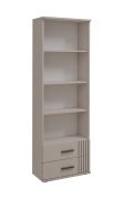 Regal | Kaschmir | 2 Schubladen | Bücherregal | genügend Stauraum | 4 Fächer | 60 x 35 x 175 cm | modernes Design | für Wohnzimmer oder Büro