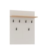 Garderobe mit sechs Haken Venac 06, Farbe: Eiche Artisan / Kaschmir, eine Ablagefläche, ABS-Kanten, Maße: 83 x 66 x 19,5 cm, für Vorraum