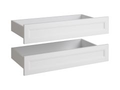 Schubladen | 2er Set | Farbe: Weiß | Maße: 90,5 x 44,5 x 19 cm | dekorativer Rahmen