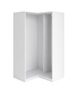 Eckkleiderschrank Korpus | rechter Eckrahmen | Farbe: Weiß | Maße: 108,5 x 55 x 196 cm
