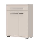 Schuhschrank mit einer Schublade Neiafu 106, Farbe: Kaschmir, zwei Türen, Soft-Close-System, modernes Design, verstellbare Füße, sehr stabil
