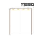 LED-Rahmen für Schiebetürenschrank / Kleiderschrank Neiafu 91 und 92, Farbe: Kaschmir