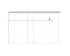 Oberer LED-Rahmen für Drehtürenschrank / Kleiderschrank Neiafu und Anbaumodule, Farbe: Kaschmir, Breite: 136 & 181 cm