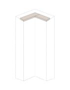 Oberer Rahmen für Drehtürenschrank / Eckkleiderschrank Neiafu und Anbaumodule, Farbe: Kaschmir, Länge: 55,6 cm, Breite: 40 cm