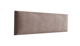 Polsterpaneele, 10er Set, Farbe: Braun, Bezug: Velour, Maße: 60 x 15 cm