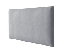 Polsterpaneele, 10er Set, Farbe: Grau, Bezug: Velour, Maße: 60 x 30 cm