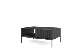 Edler Couchtisch Worthing 40, Farbe: Schwarz / Gold - Abmessungen: 46 x 104 x 68 cm (H x B x T)