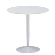Esstisch rund, Farbe: Weiß - Abmessungen:  75 x 75 cm  (B x T)