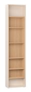 Seitenregal für Kleiderschränke | Farbe: Beige / Eiche | 7 Fächer | Maße: 57 x 22 x 240 cm | 6 Holzeinlegeböden | genügend Ablageflächen | Bücherregal