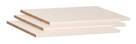 Holzeinlegeboden für eintürigen Kleiderschrank | 3er Set | Farbe: Beige | Maße: 54 x 54 cm