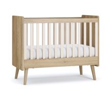 Babyzimmer Gitterbett / Babybett | Farbe: Beige / Eiche Cremona | Liegefläche: 60 x 120 cm | ABS-Kanten | 3-fach höhenverstellbar | Kinderzimmer