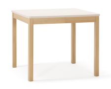 Esstisch | Farbe: Beige / Buche | Quadratisch | ausziehbar bis 130 cm | Maße: 90 x 90 cm | schlichte & leichte Form | für kleine Küchen oder Esszimmer