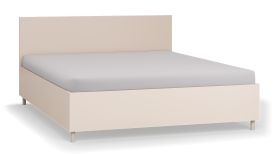 Doppelbett | Farbe: Beige | Liegefläche: 160 x 200 cm | inkl. Lift up Lattenrost | Gästebett | Bettkasten für Bettwäsche | für Schlafzimmer