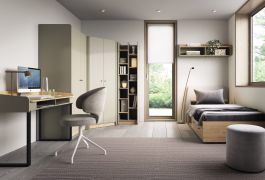Schlafzimmer Komplett - Set D Sampont, 6-teilig, Mintgrün / Eiche dunkel, angenehmes Design, harmonische Farben, einfache und rasche Montage