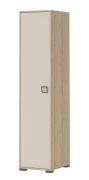 Drehtürenschrank / Kleiderschrank 10, Farbe: Buche / Creme - 198 x 44 x 56 cm (H x B x T)