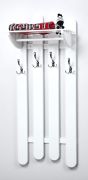 Garderobe Kiefer massiv Vollholz Weiß Junco 345 - Abmessungen: 125 x 50 x 33 cm  (H x B x T)