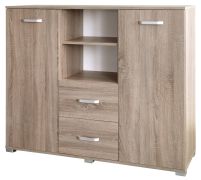Kommode Kikori 11, Farbe: Sonoma Eiche - Abmessungen: 113 x 130 x 40 cm (H x B x T)