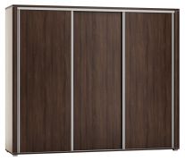 Schiebetürenschrank / Kleiderschrank Aitape 38, Farbe: Sonoma Eiche dunkel - Abmessungen: 188 x 250 x 60 cm (H x B x T)