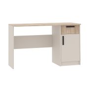 Schreibtisch | Fafe 19 | Kaschmir / Eiche Cremona | 1 Tür | 1 Schublade | 2 Fächer | Soft Close System | 75,5 x 125 x 52,5 cm | eckig | Bürotisch