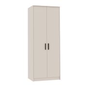 Kleiderschrank | Fafe 21 | Kaschmir / Eiche Cremona | 2 Türen | 195 x 75 x 54 cm | 1 Kleiderstange | 2 Fächer | Soft Close | reichlich Stauraum