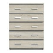 Kommode Pamulang 06, Farbe: Sonoma Eiche - Abmessungen: 112 x 82 x 40 cm (H x B x T)