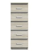 Kommode Pamulang 09, Farbe: Sonoma Eiche - Abmessungen: 112 x 42 x 40 cm (H x B x T)