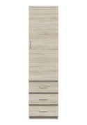 Schrank Pamulang 15, Farbe: Sonoma Eiche - Abmessungen: 200 x 52 x 40 cm (H x B x T)