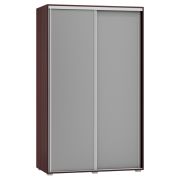 Schiebetürenschrank / Kleiderschrank Tabubil 31, Farbe: Wenge / Grau - Abmessungen: 200 x 120 x 60 cm (H x B x T)