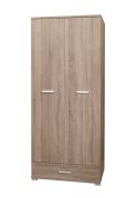 Drehtürenschrank / Kleiderschrank Kikori 14, Farbe: Sonoma Eiche - Abmessungen: 190 x 80 x 56 cm (H x B x T)