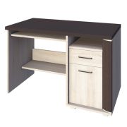 Schreibtisch Aitape 49, Farbe: Sonoma Eiche dunkel / Sonoma Eiche hell - Abmessungen: 76 x 120 x 60 cm (H x B x T)
