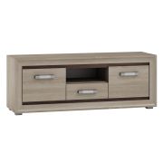 TV-Unterschrank Kundiawa 01, Farbe: Sonoma Eiche hell / Sonoma Eiche dunkel - Abmessungen: 50 x 140 x 40 cm (H x B x T)