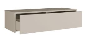 Schminktisch hängend | 1 Schublade | Wandmontage | Push-to-open System | 93 x 35 x 23 cm | Beige-Kaschmir | Himara 04