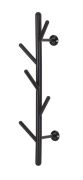 Kleiderhakenleiste Madina 46, Farbe: Schwarz - Abmessungen: 63 x 13 x 19 cm (H x B x T)