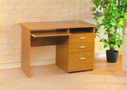 Schreibtisch Banjaran 04, Farbe: Erle - Abmessungen: 75 x 105 x 60 cm (H x B x T)