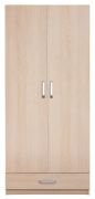 Drehtürenschrank / Kleiderschrank Kisaran 17, Farbe: Sonoma Eiche - Abmessungen: 180 x 80 x 50 cm (H x B x T)