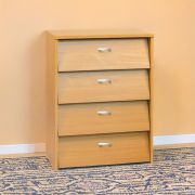 Schuhschrank Pamanukan 09, Farbe: Erle - Abmessungen: 82 x 60 x 35 cm (H x B x T)