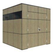 Modernes Gartenhaus in Olivbraun 2,31 x 2,29 Meter, Dreifachfenster, mit Flachdach, Grundfläche: 5,29 m², Elementgartenhaus