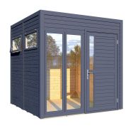 Gartenhaus Jena 04 inkl. Fußboden, Anthrazit - Elementgartenhaus, Nutzfläche: 5,1 m²