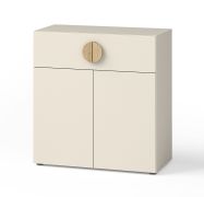 Kommode Maräne 05, Farbe: Kaschmir / Eiche Artisan - Abmessungen: 84 x 80 x 40 cm (H x B x T)