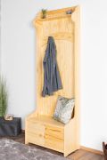 Garderobe Kiefer massiv Vollholz natur 31 - Abmessung 200 x 72 x 37 cm