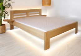 Doppelbett / Gästebett Buche massiv Vollholz natur 114, inkl. Lattenrost - Abmessung 180 x 200 cm