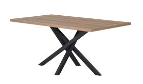 Esstisch Ourense 01, Farbe: Eiche Artisan / Schwarz - Abmessungen: 140 x 80 cm (B x T)