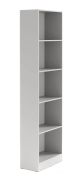 Regal | 4 Einlegeböden | Farbe: Platingrau | Höhe 210 cm | Bücherregal | ABS-Kanten | 59 x 30 x 210 cm | 5 Fächer | Edegem 06