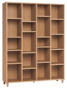 Regal 04, Farbe: Eiche - Abmessungen: 195 x 149 x 38 cm (H x B x T)